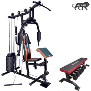 ZOREX HGZ-1003 HOME GYM MACHINE COMBO WITH ZF-106 FLAT BENCH WITH DUMBBELL RACK